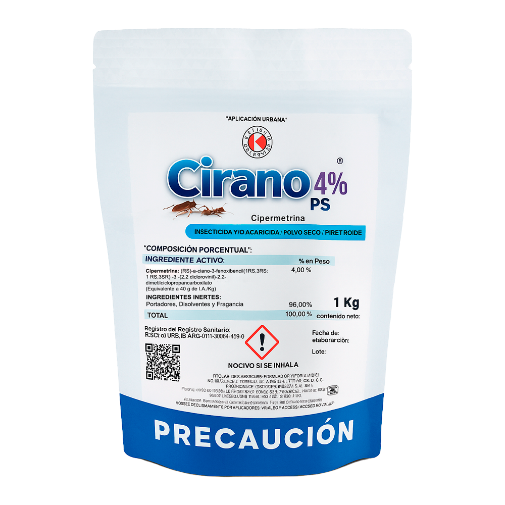 Insecticida Cirano 4% Ps 1 Kg | Cipermetrina Polvo Seco