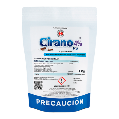 Insecticida Cirano 4% Ps 1 Kg | Cipermetrina Polvo Seco