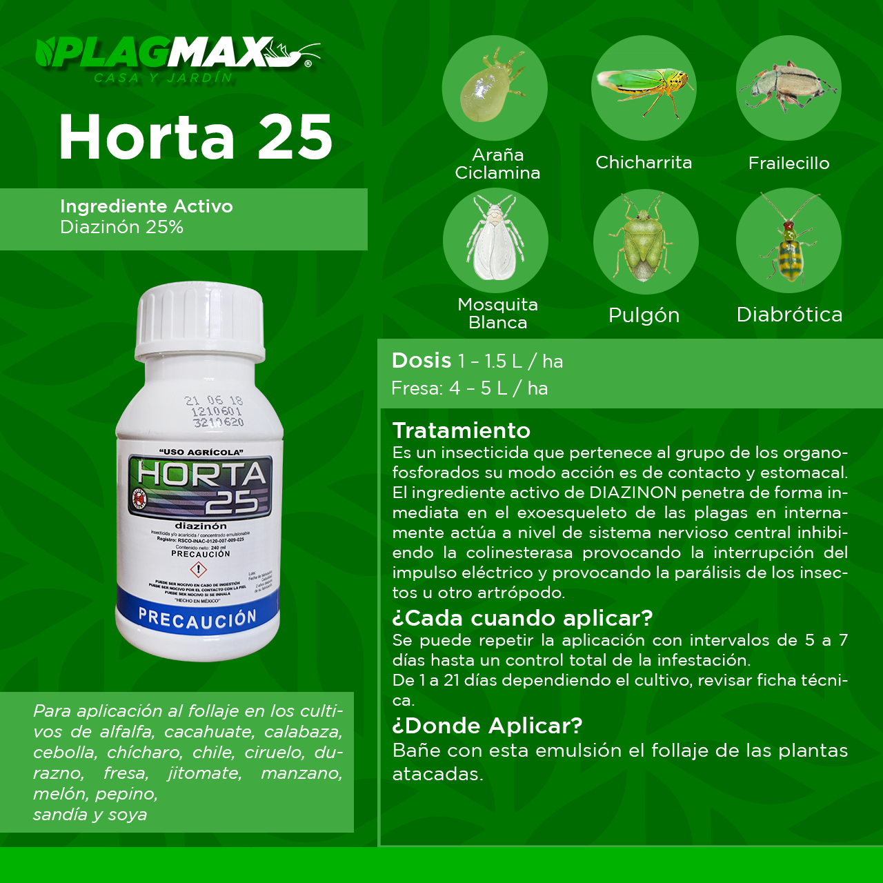 Horta (240 Ml) 25 (Diazinon) .