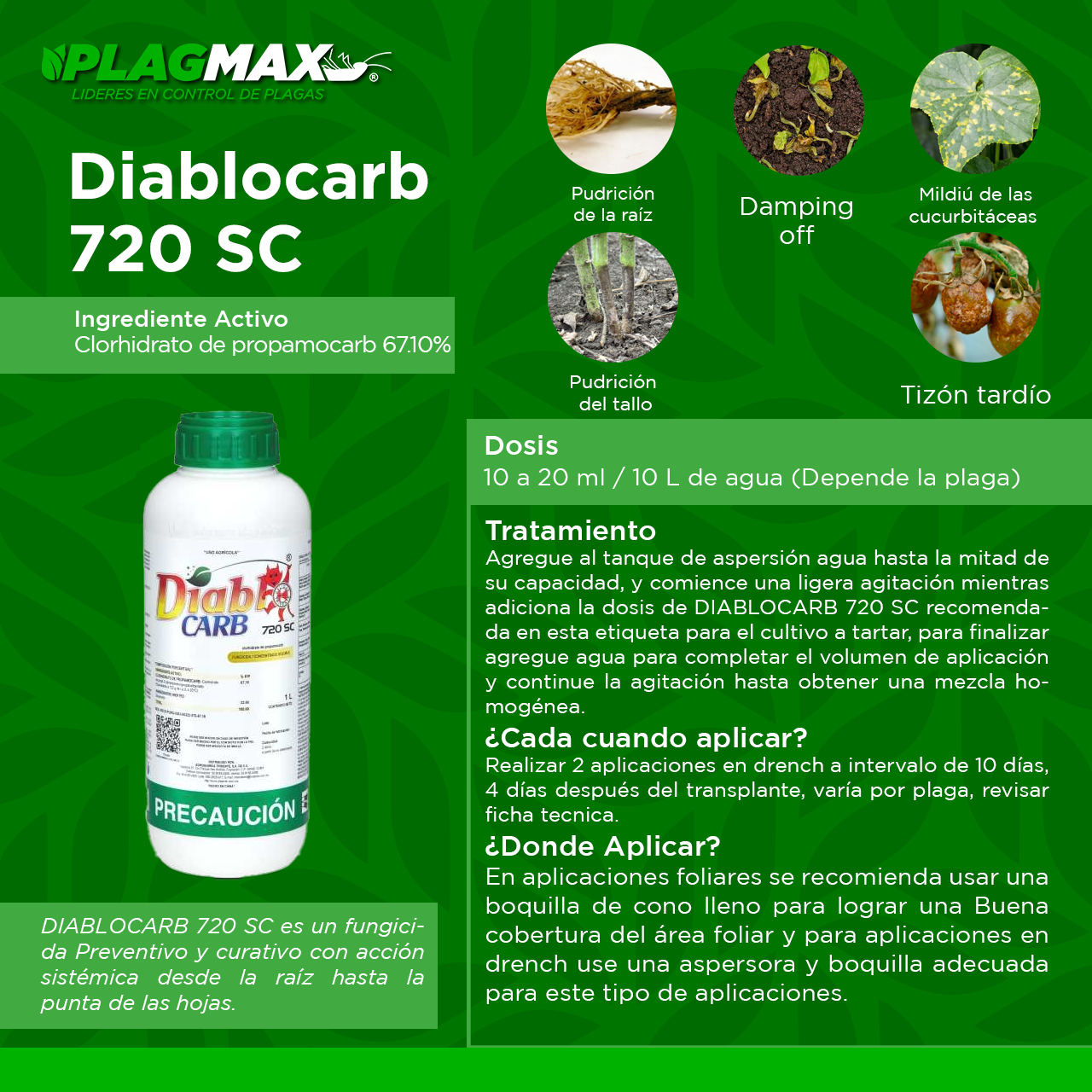 Diablocarb 720 Sc 1Lt (Clorhidrato De Propamocarb)