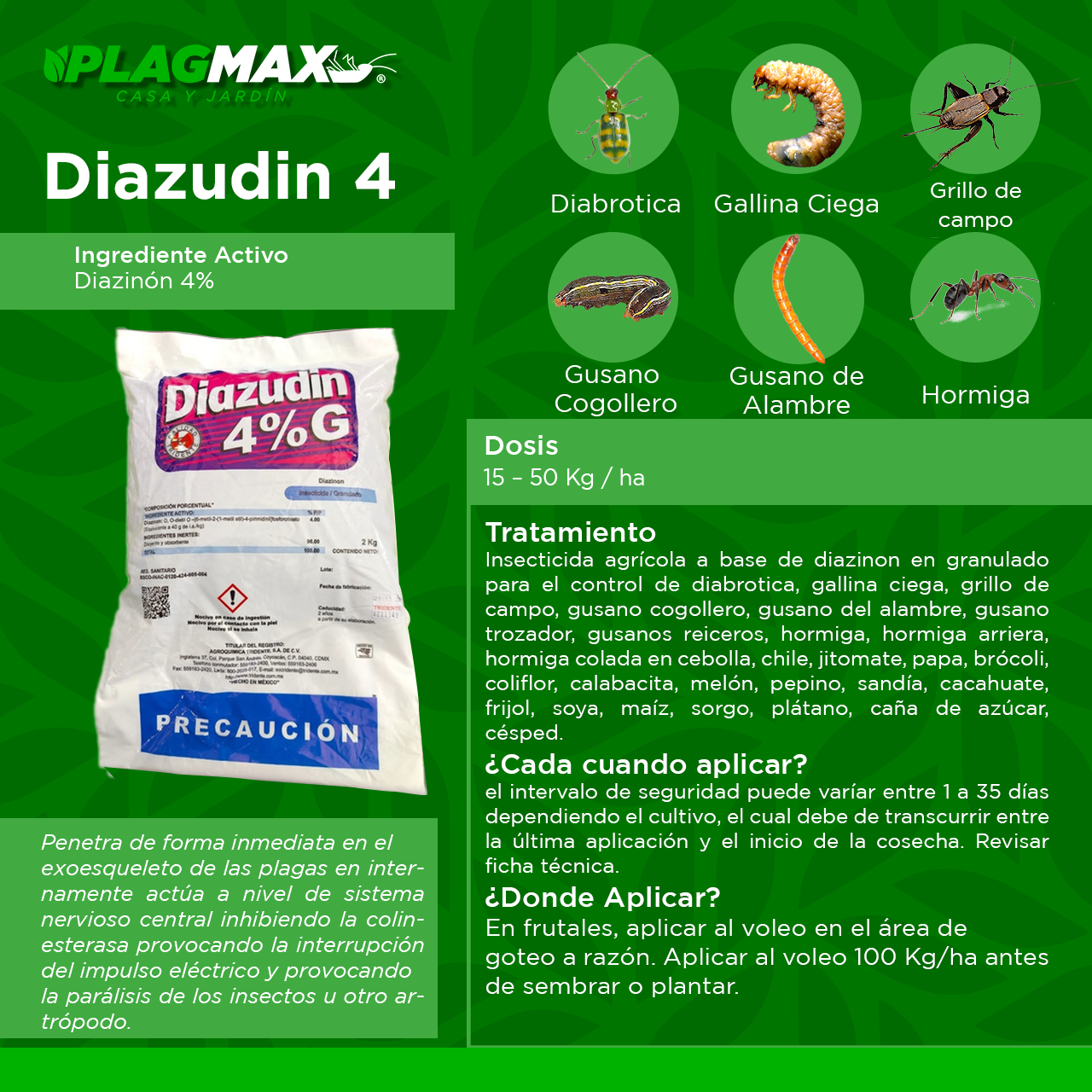 Kit Diazudin 4BA | 3 Paquetes de 2 kg