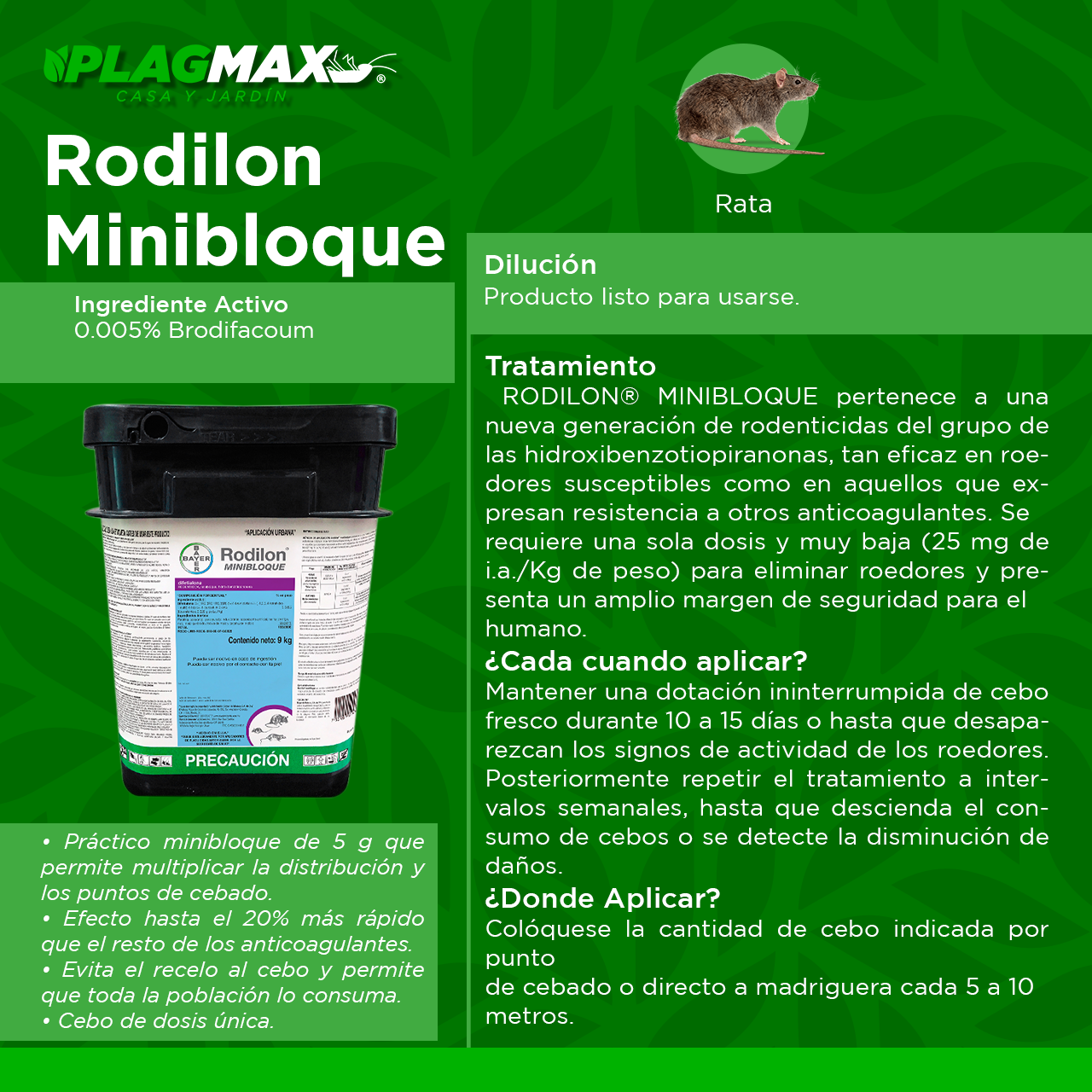 Rodilon Miniblock Cubeta 9Kg Urbano