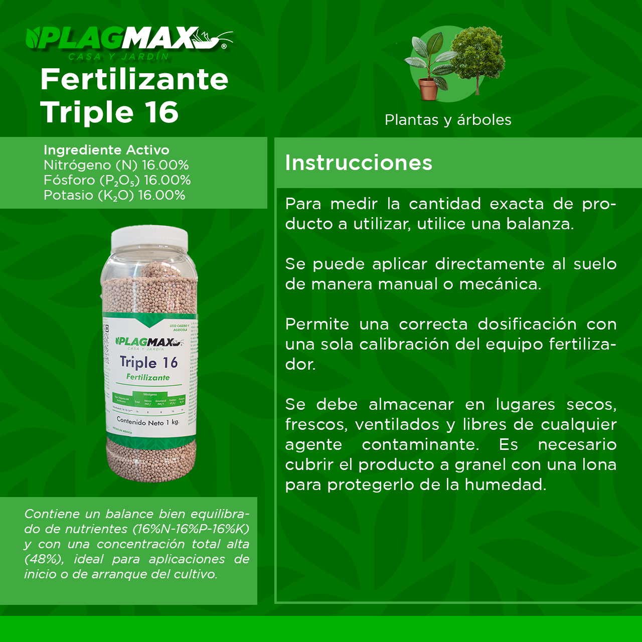 Fertilizante Triple 16 1 Kg