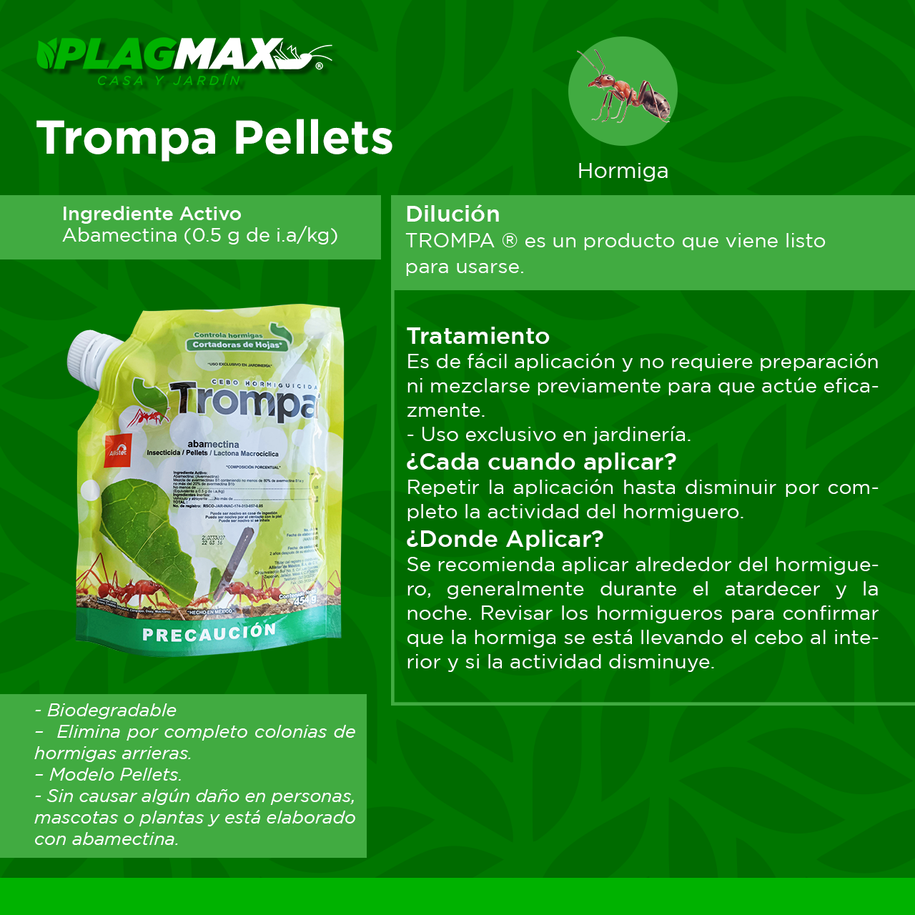 Trompa Pallets 454G Cebo